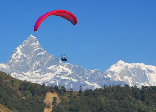 Paragliding flight in the High Atlas Marrakech