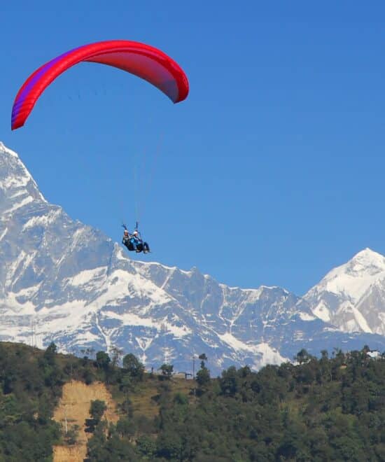 Paragliding flight in the High Atlas Marrakech